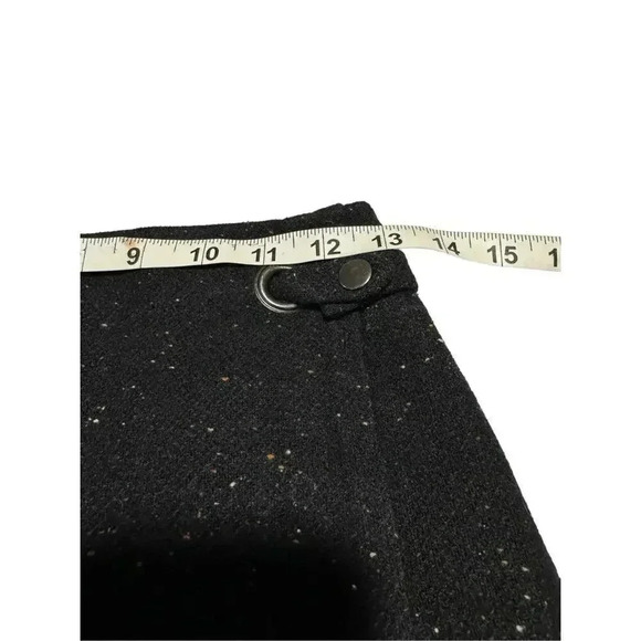 Banana Republic Petite 0 Wool Blend Black Mini Skirt With Speckled Design - Picture 4 of 6
